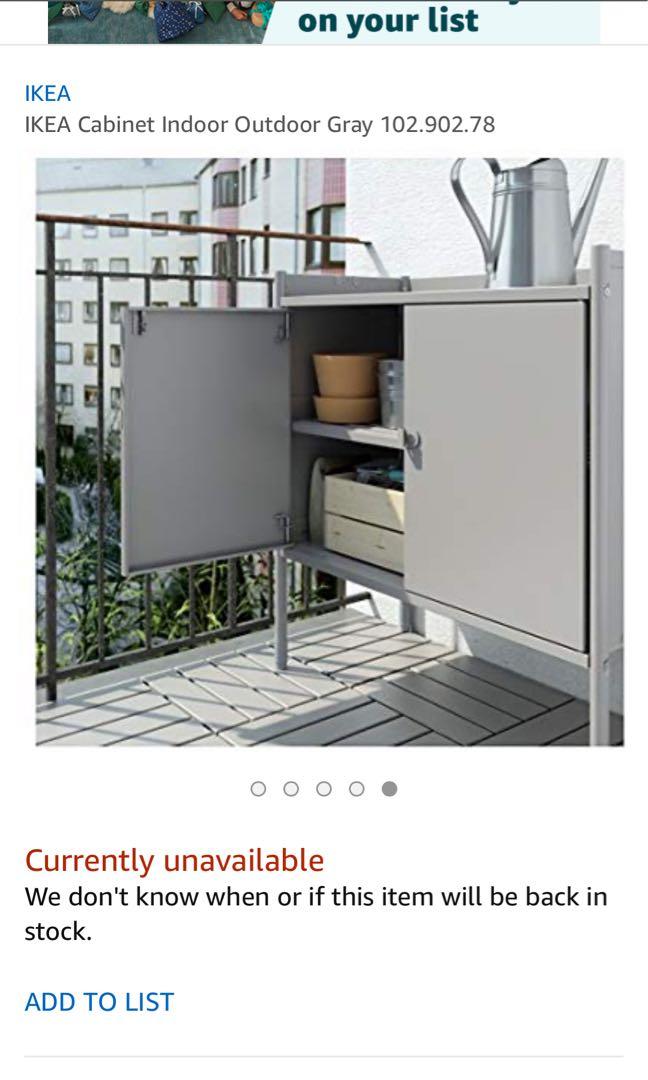 Ikea HINDO outdoor storage, Furniture & Home Living, Furniture, Shelves,