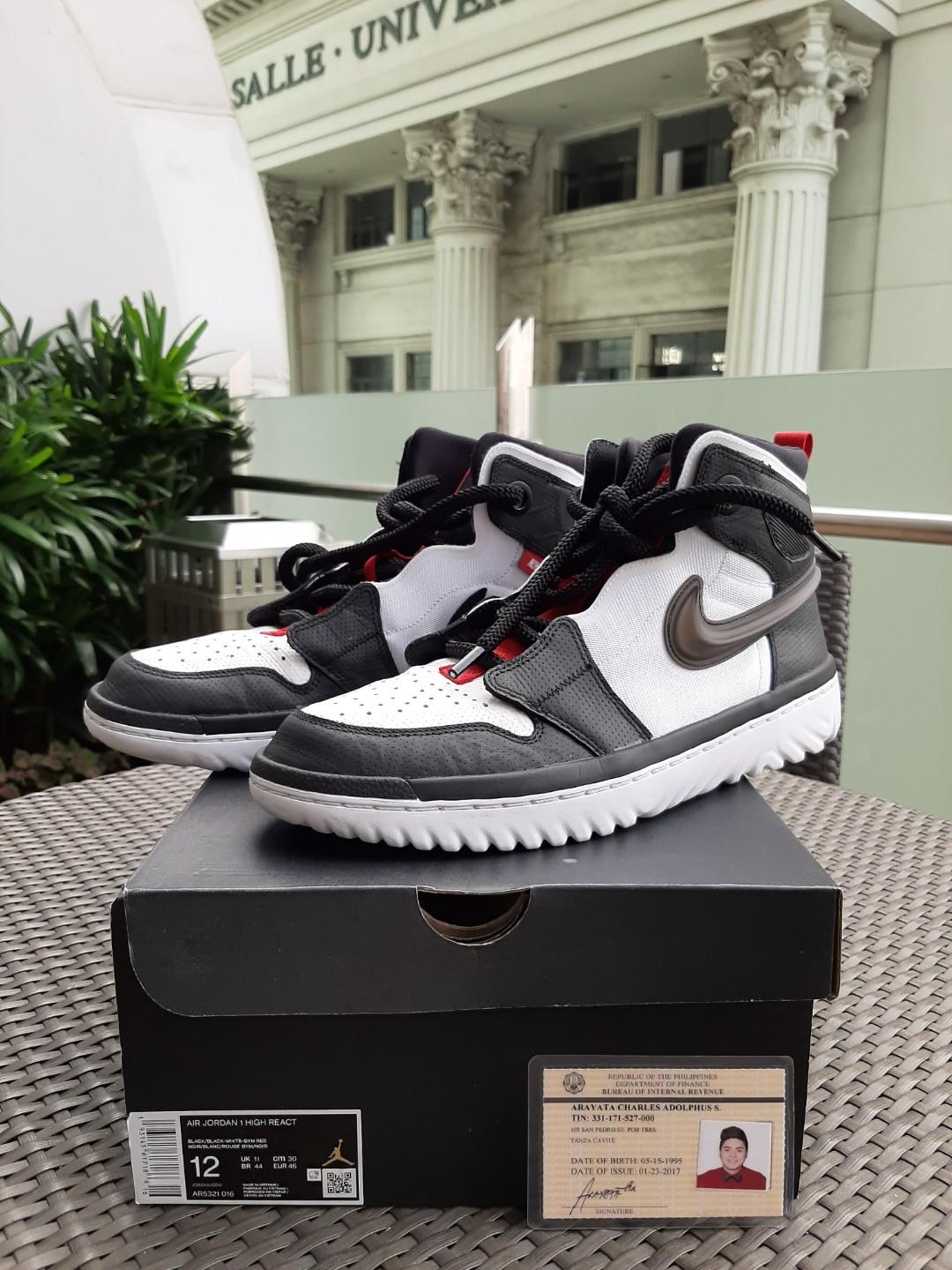 Jordan 1 react on feet deals