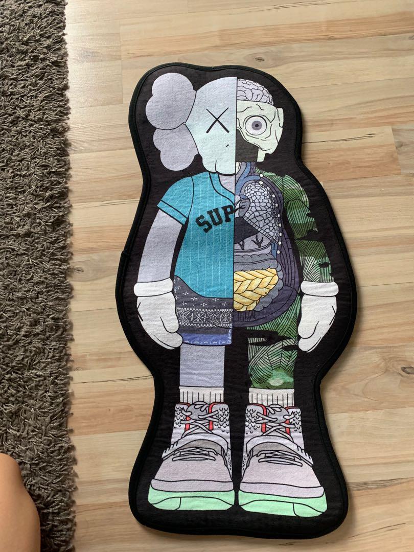 Kaws Passing Through X Supreme Rug