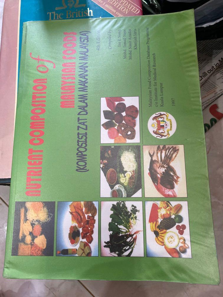 Nutrient Composition Of Malaysian Food Books Stationery Books On Carousell
