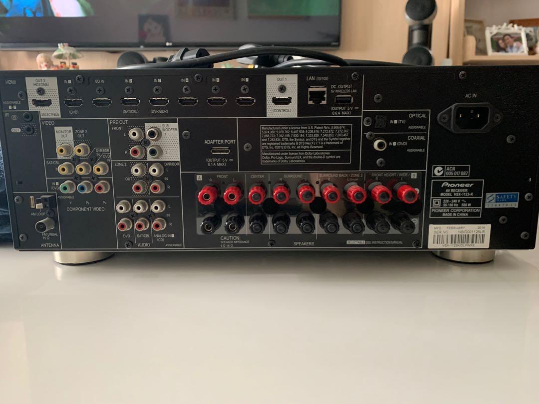 Pioneer AV Receiver VSX1123, Audio, Soundbars, Speakers & Amplifiers