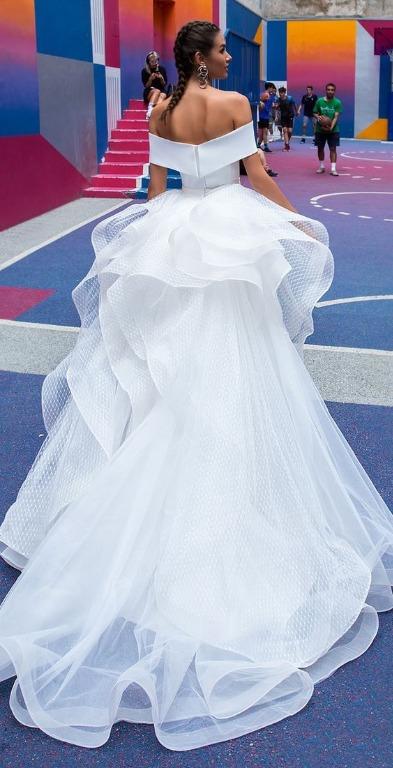 Pre order white off shoulder fishtail wedding bridal prom evening