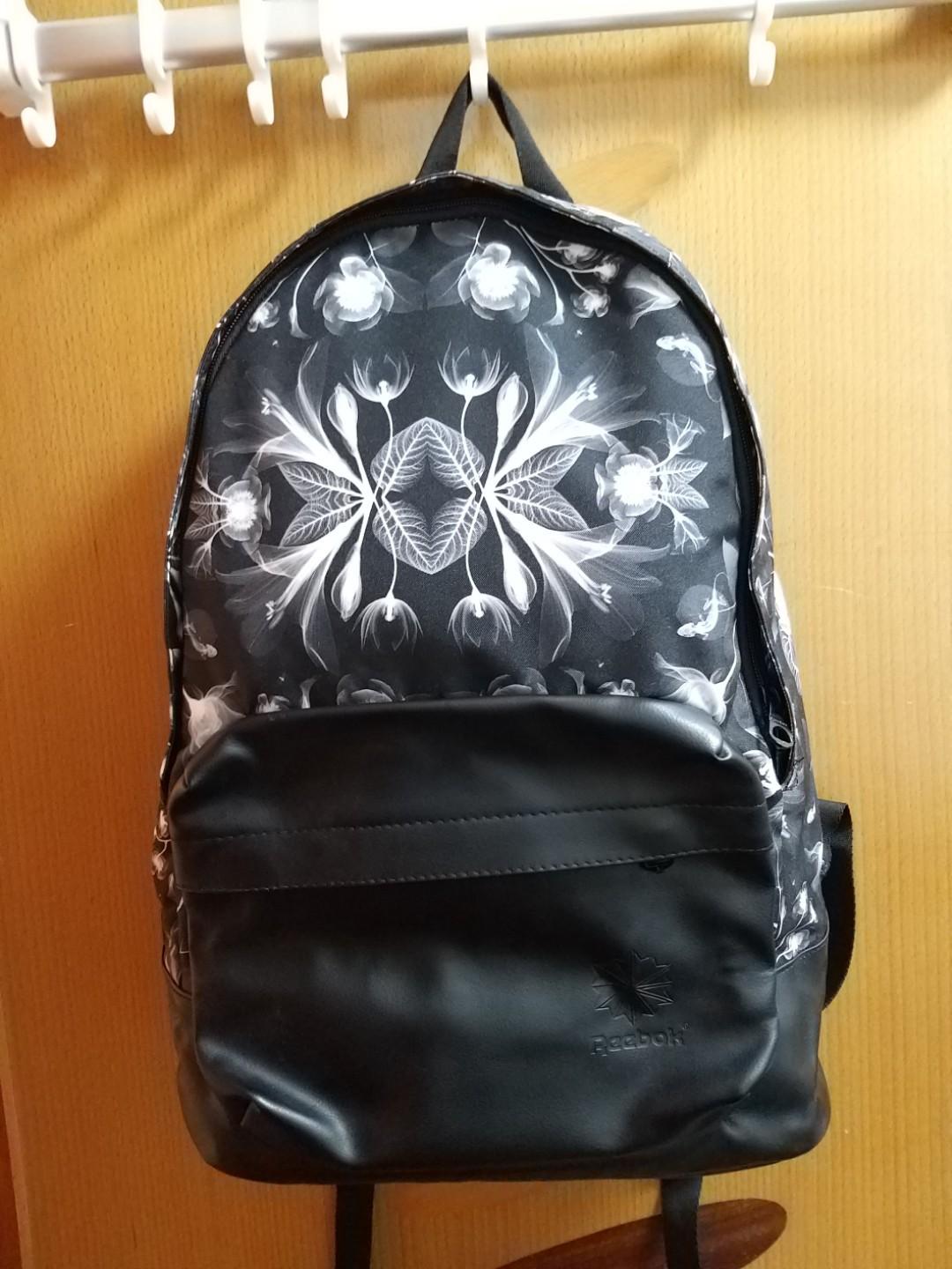 reebok leather backpack