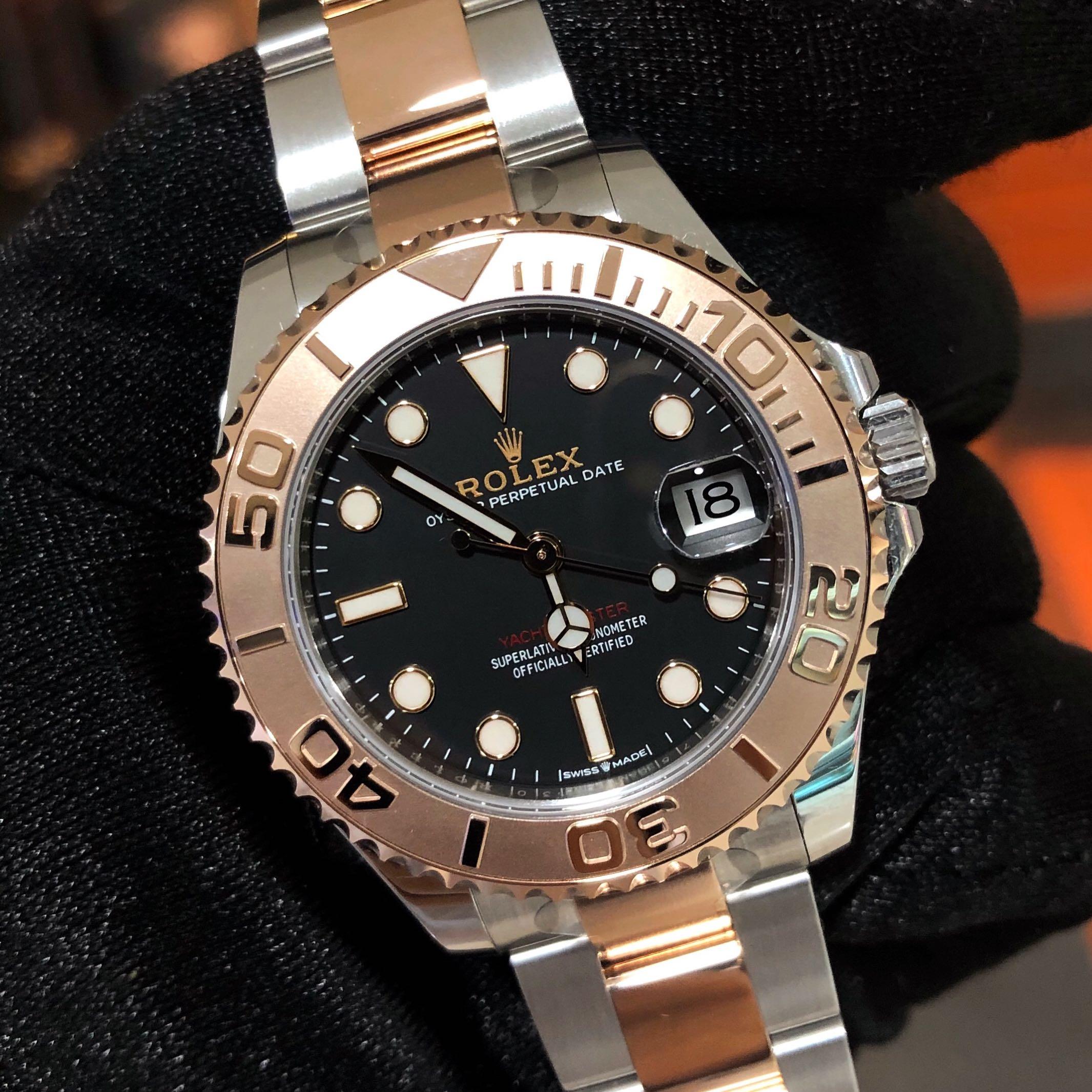 yacht master 37mm rose gold