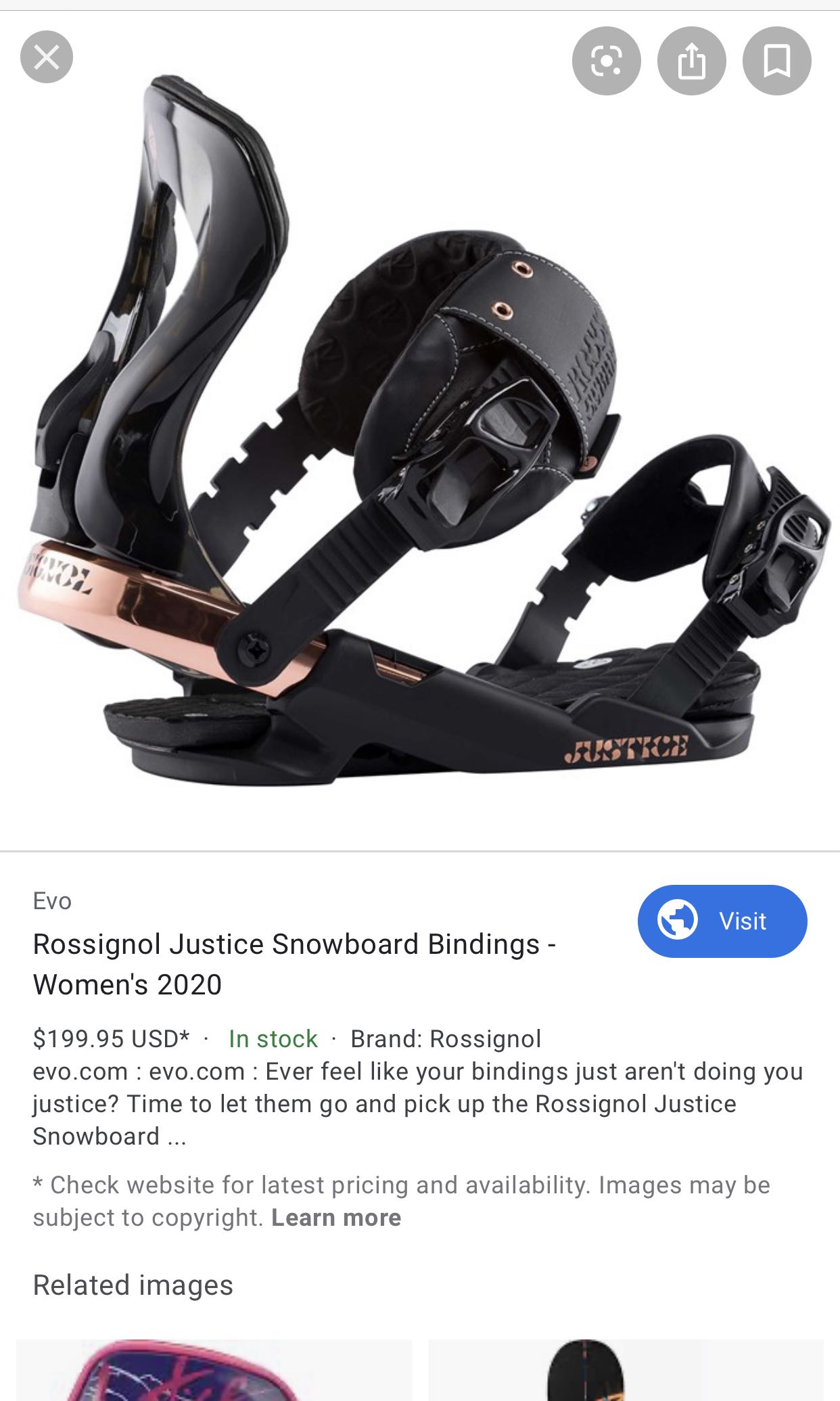 Rossignol outlet justice bindings