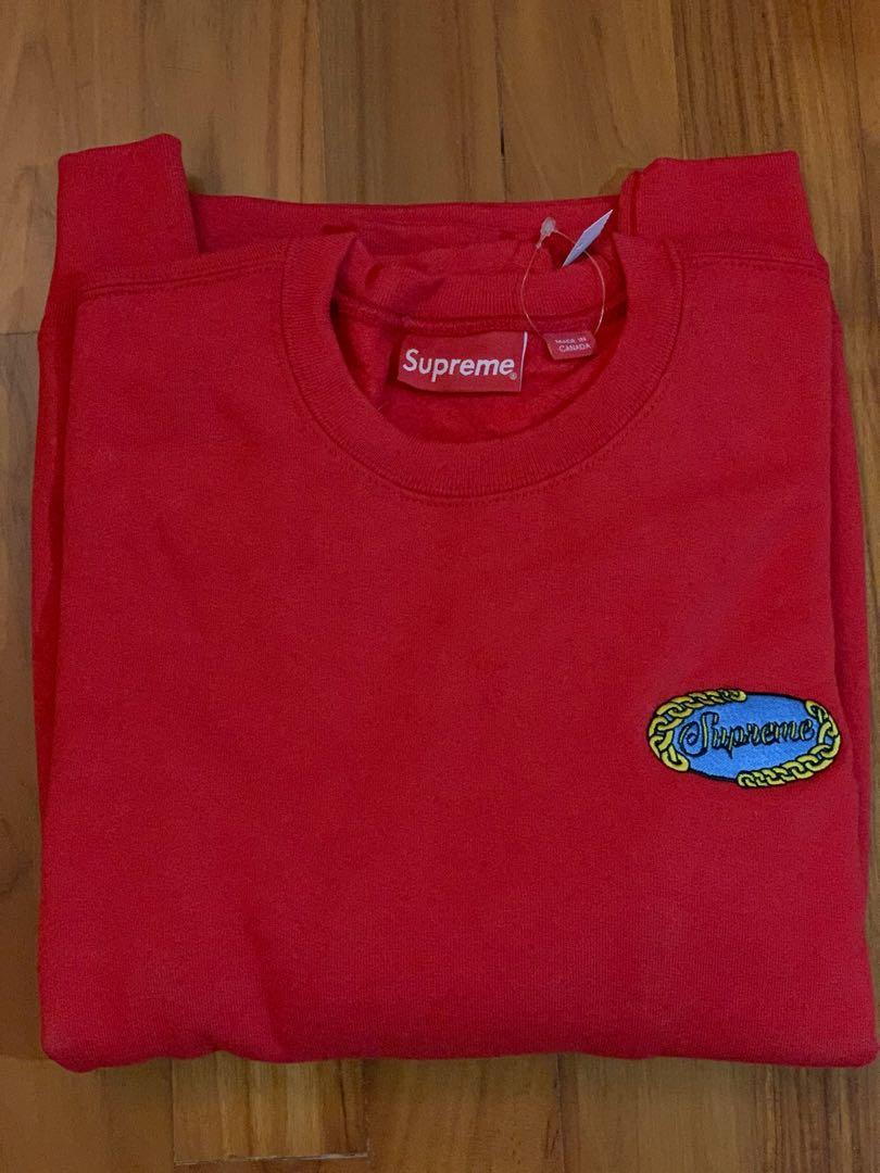 Red supreme sweater cheap