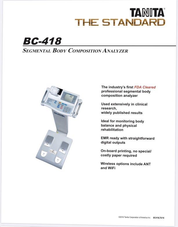 Tanita BC418 Pro Segmental Body Composition Analyzer, Health