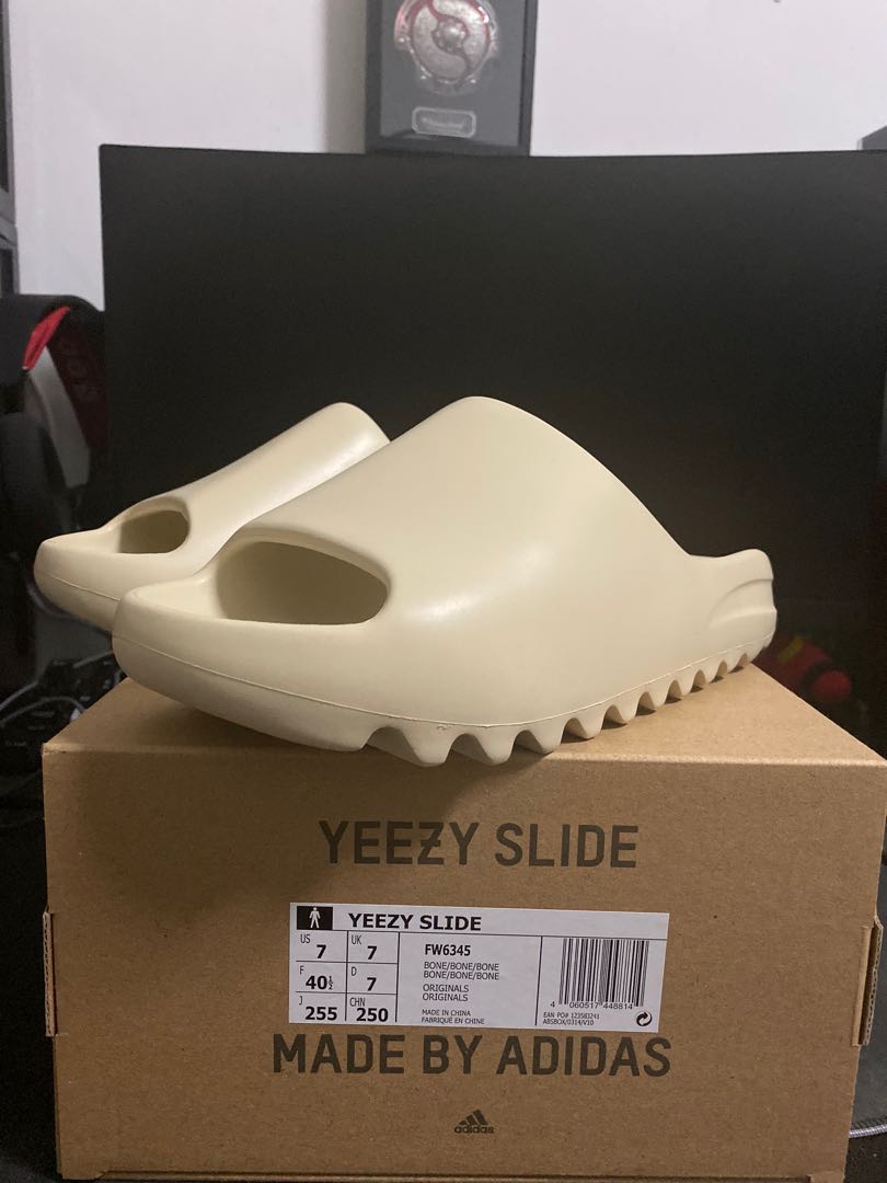 yeezy slides bone white