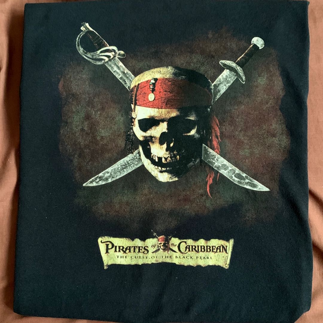 Vintage Pirates of The Caribbean Movie Shirt Size X-Large