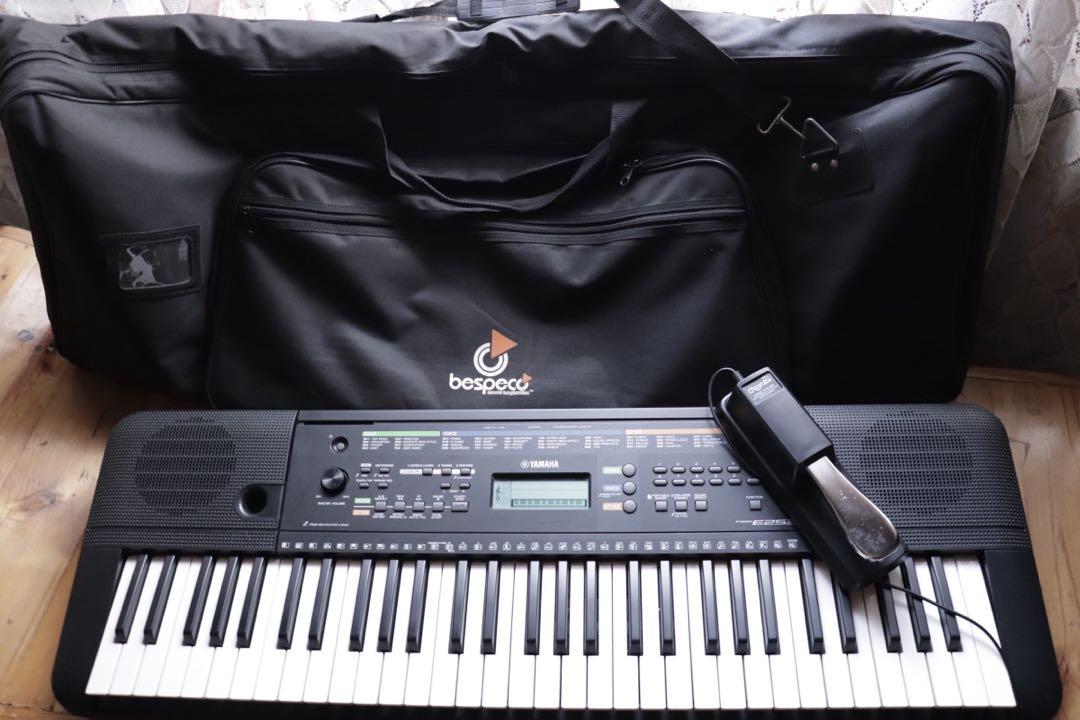 Yamaha Digital Keyboard PSRE253 Model with sustainer and bag, Hobbies & Toys, Music & Media