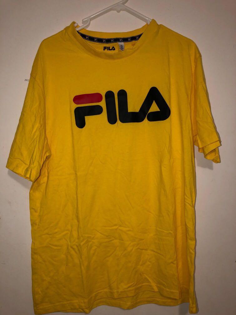 yellow fila shirt mens