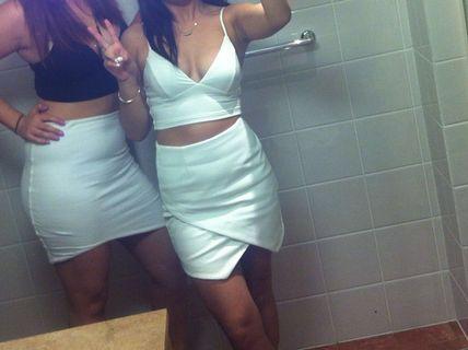 Bardot White Leather Skirt - 6