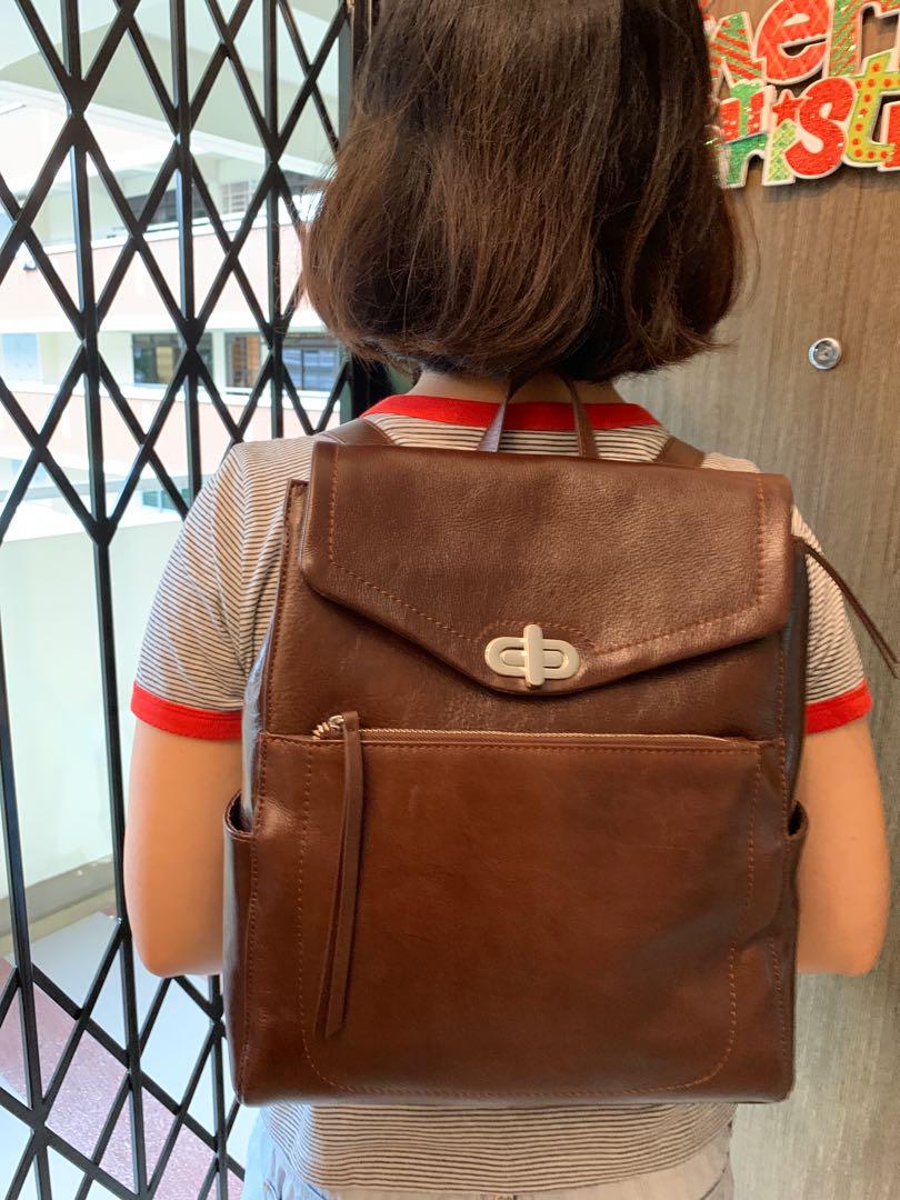Andrew marc leather clearance backpack
