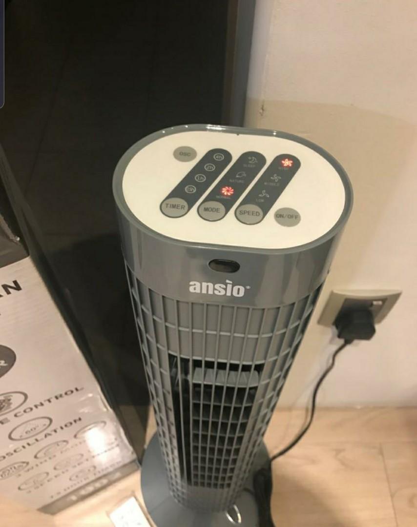 ANSIO Tower Fan 30inch with Remote For Home and Office, 7.5 Hour Timer