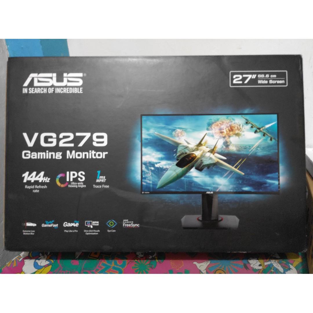 Asus Vg279q 27 Ips 144hz 1ms Gaming Monitor Computers Tech Parts Accessories Monitor Screens On Carousell