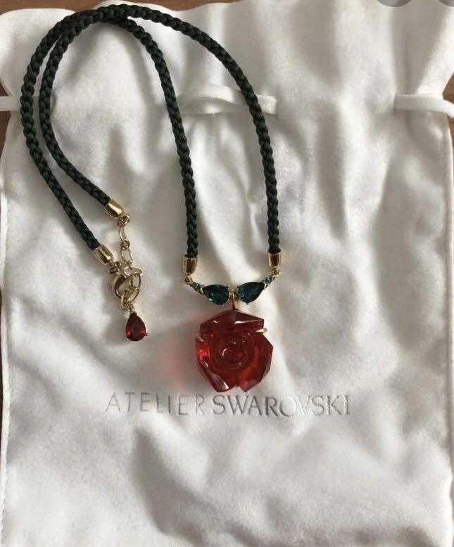 Swarovski beauty and the beast rose necklace sale