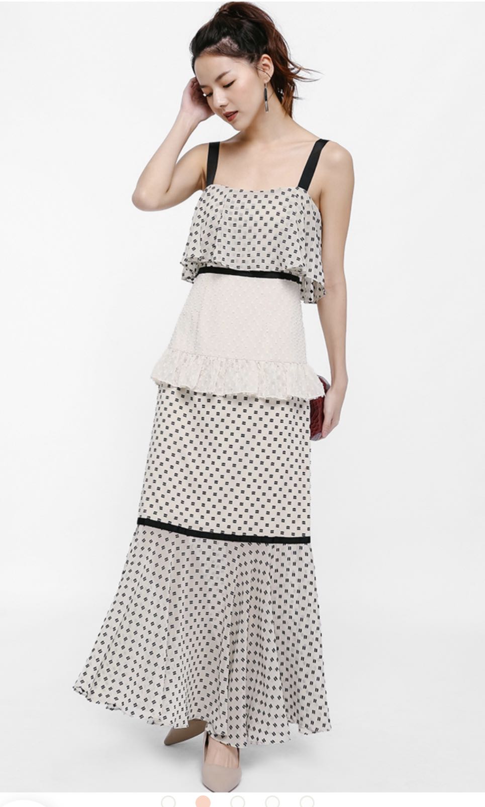Aurora Layered Flutter Sleeved Polycotton Mini Dress