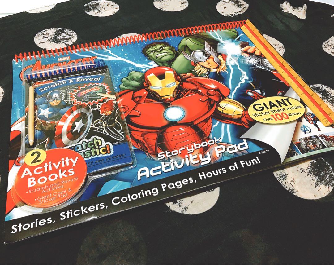 Avengers Extra Large Activity Book with Stickers (Costco), Hobbies