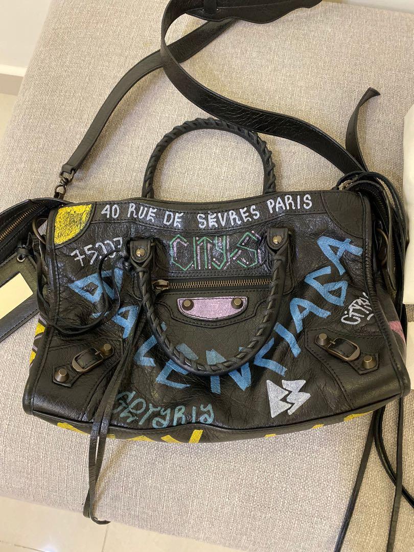 Balenciaga Graffiti Classic City Bag - SAVIC