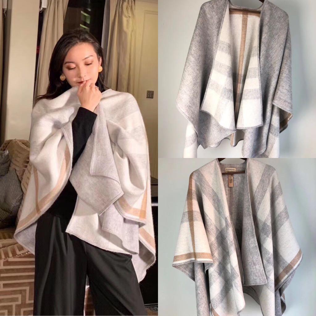 Burberry reversible poncho best sale