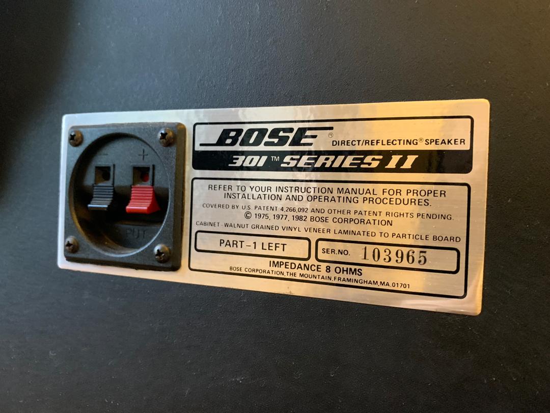 bose 301 impedance