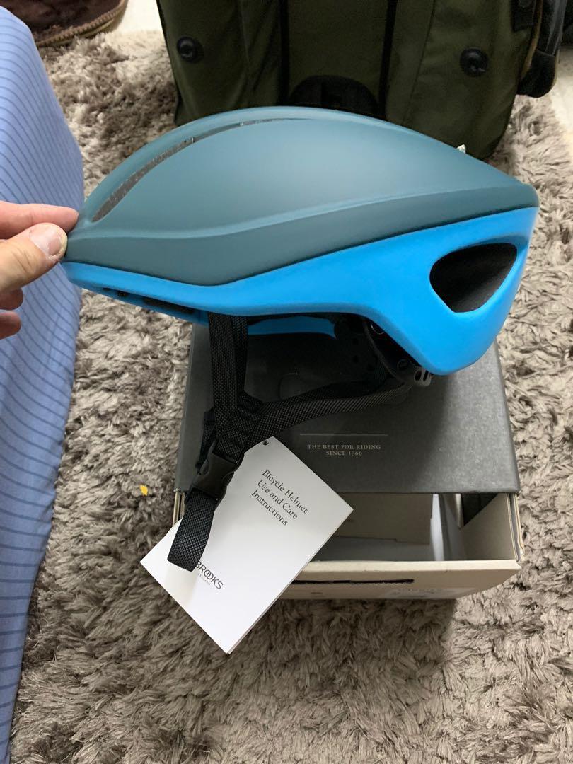 Brompton Brooks England Harrier Sport helmet NEW Teal Bany Blue