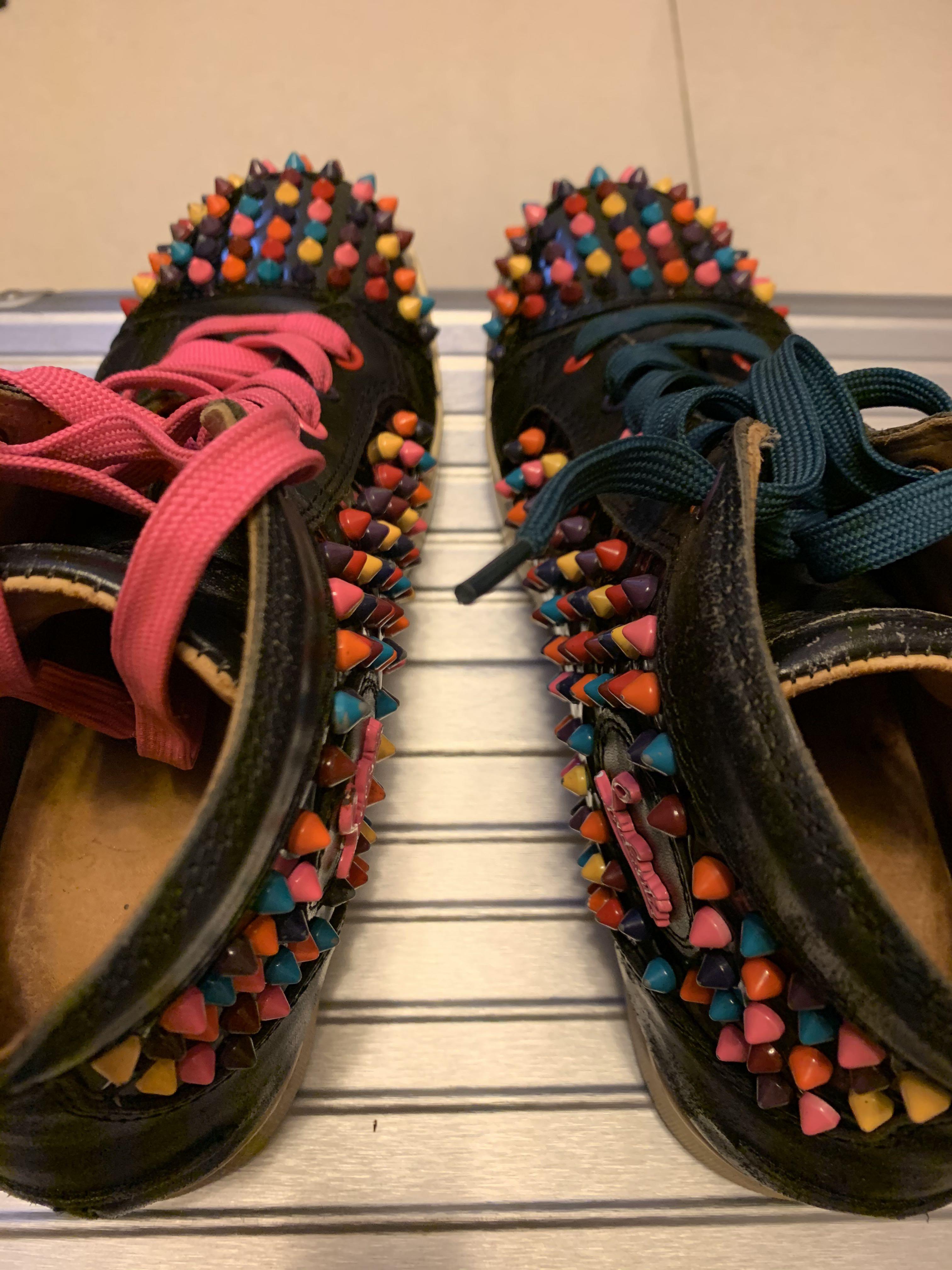 Christian louboutin on sale multicolor spikes