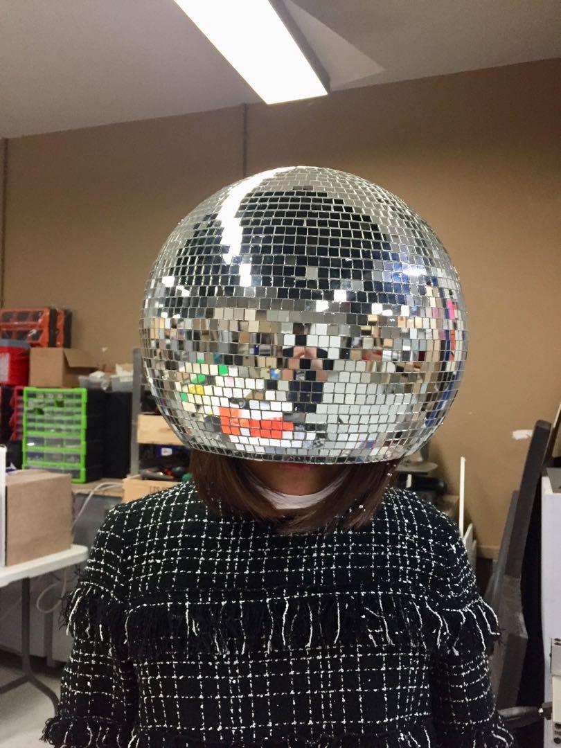 Mirror ball head costume store