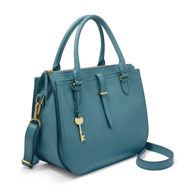 Fossil ryder satchel blue discount