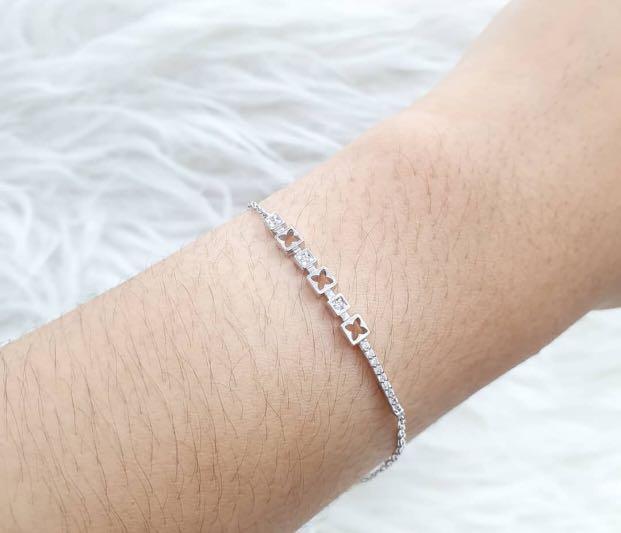 Gelang Tangan Rantai Simple Mewah Dengan Surat Fesyen Wanita Perhiasan Di Carousell