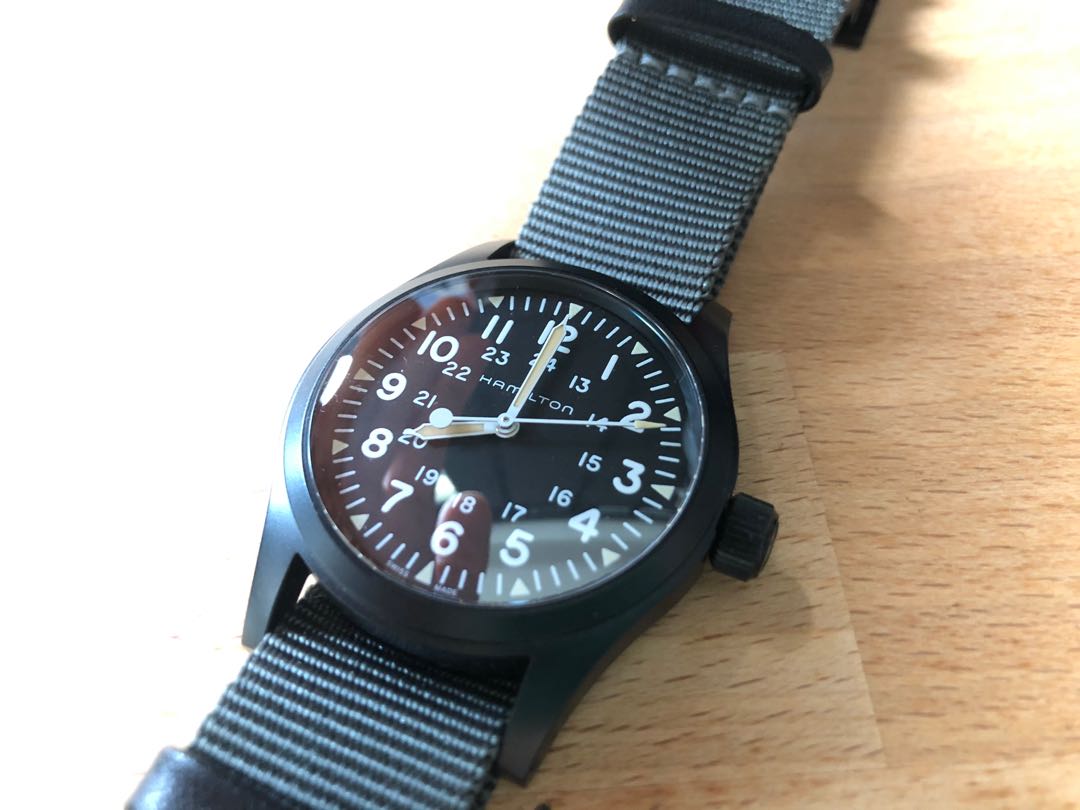 Hamilton Khaki Field Mechanical Black Pvd Men S Fashion Watches On Carousell