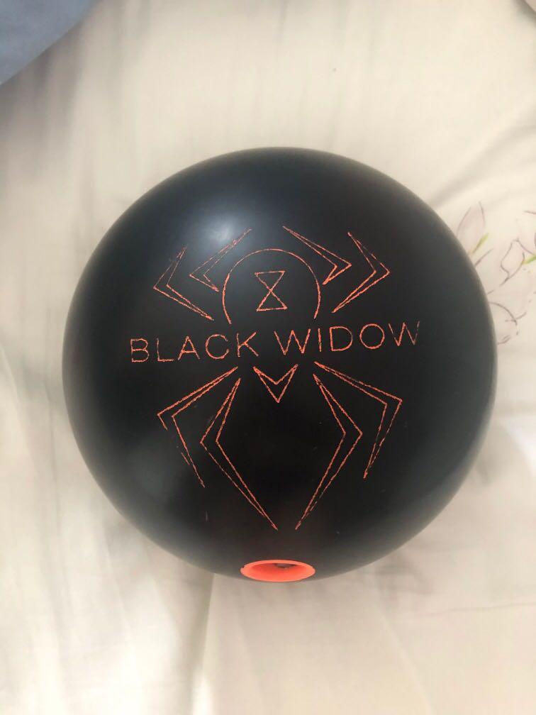 14 lbs Hammer Black Widow Urethane Bowling Ball, Sports Equipment, Sports & Games, Billiards
