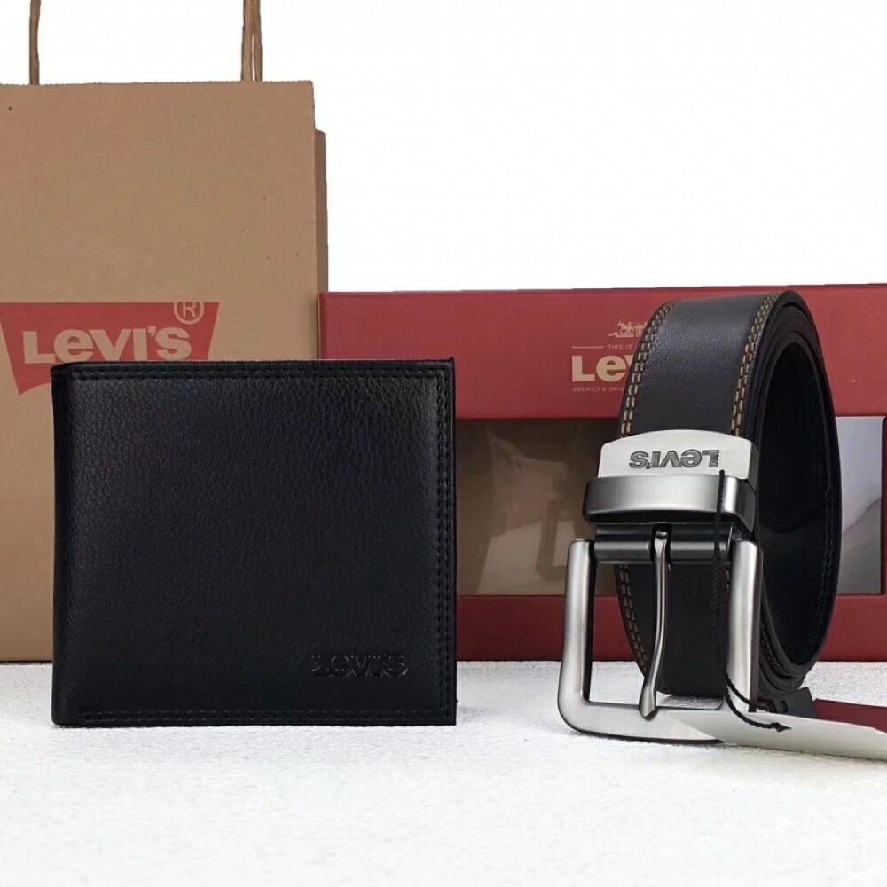 Levi's Belt \u0026 Wallet Set, Men's Fashion 