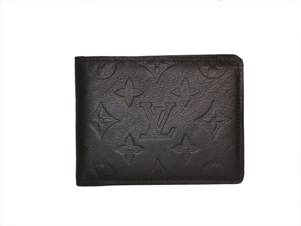 LOUIS VUITTON LV Multiple Wallet M62901 Monogram Shadow Leather Black