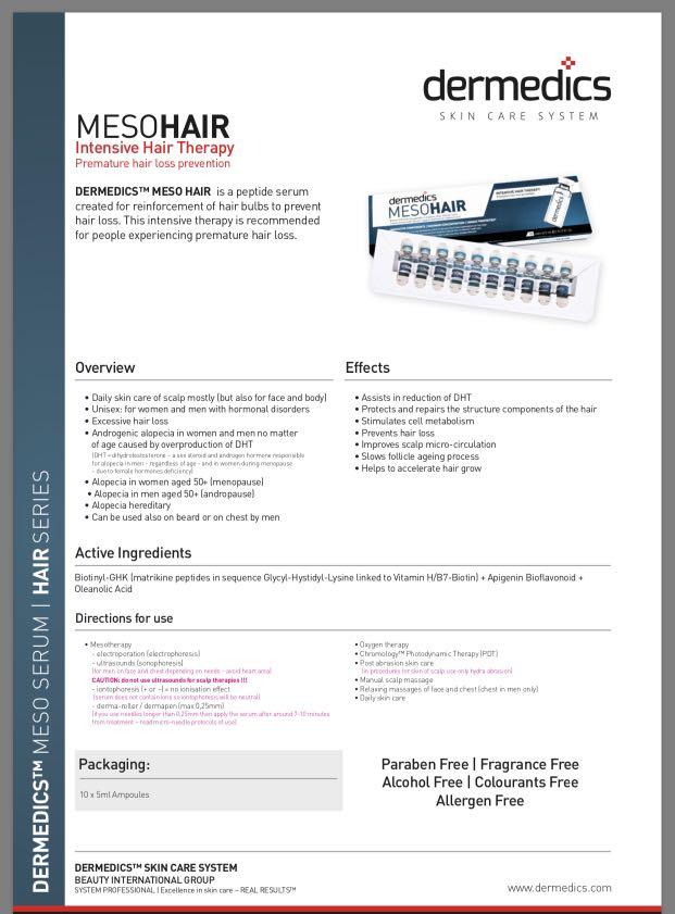 MESO HAIR Intensive Hair Therapy ampoules ampoules serum tonic