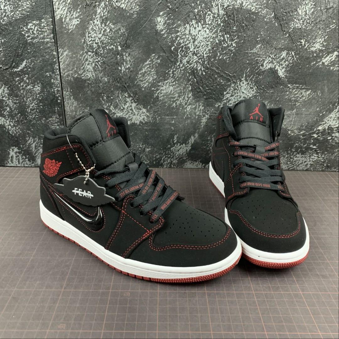 jordan 1 mid fearless come fly with me on feet