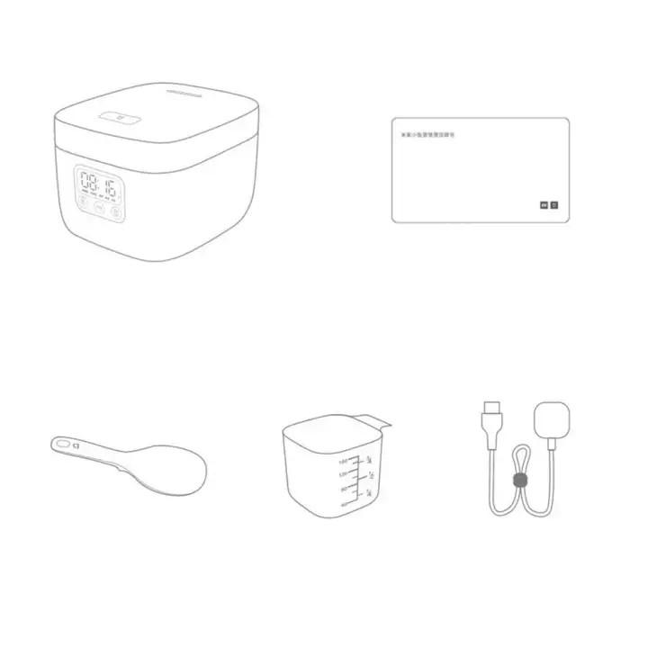 Original Xiaomi Mijia DFB201CM 400W WiFi Multifunction Rice Cooker, Volume 1.6L(White), TV