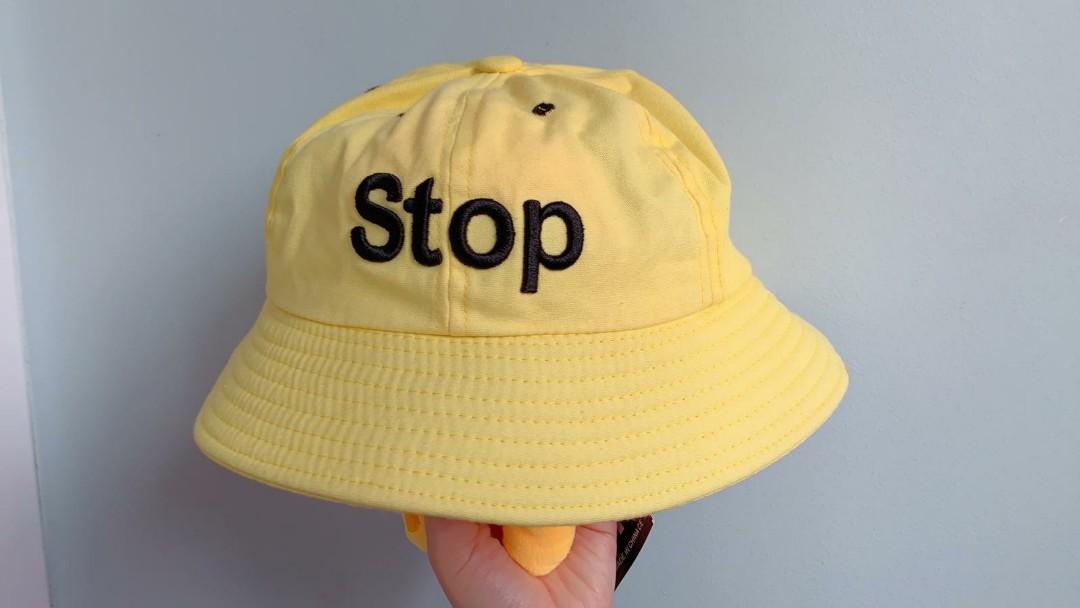 pastel yellow bucket hat