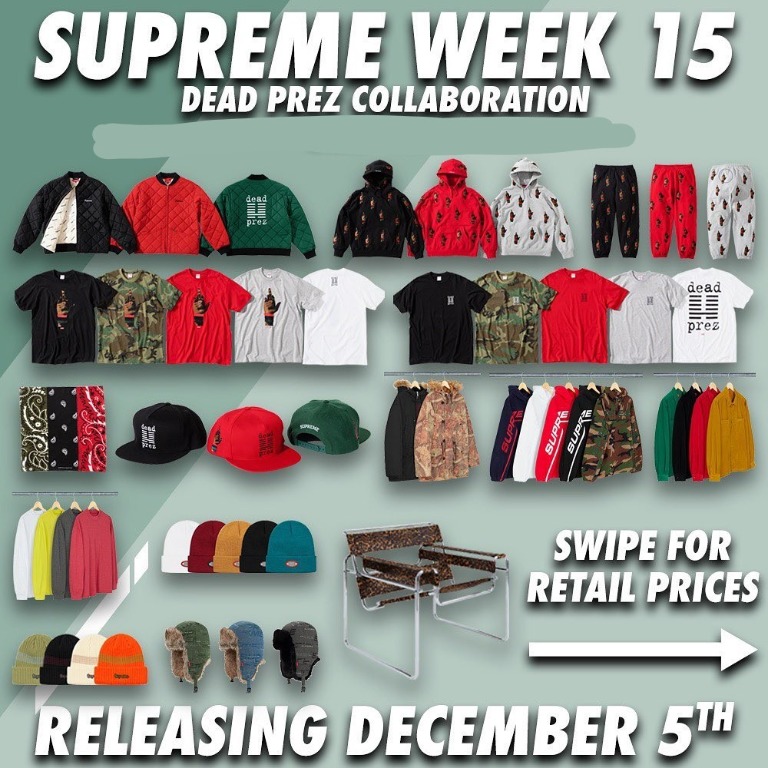 Preorder Week 15 FW19 Supreme x Dead Prez Bulletin Board
