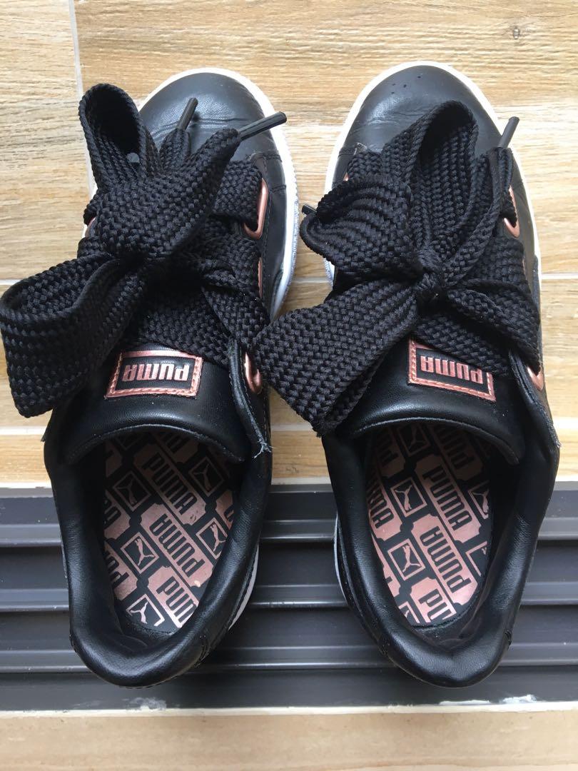 Puma basket heart black rose gold deals