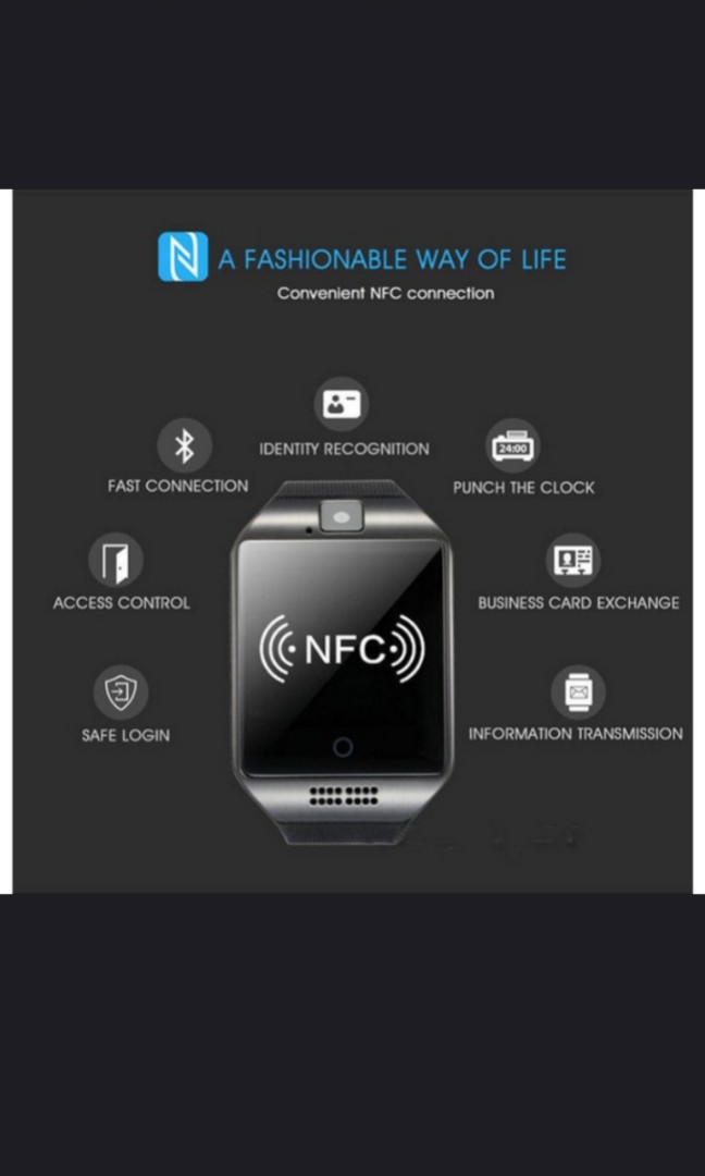 Q18 NFC SIM card smart watch Mobile Phones Gadgets Mobile
