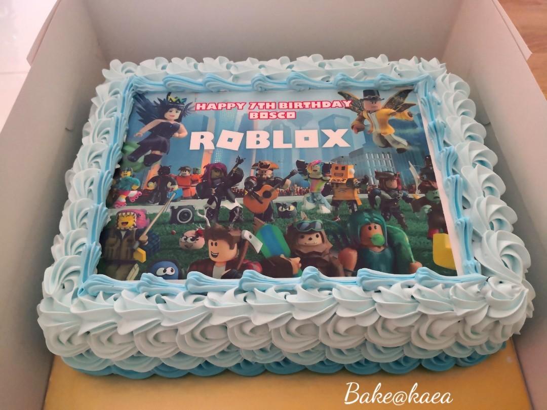 Roblox Edible Image Cake Food Drinks Baked Goods On Carousell - roblox birthday cake singapore