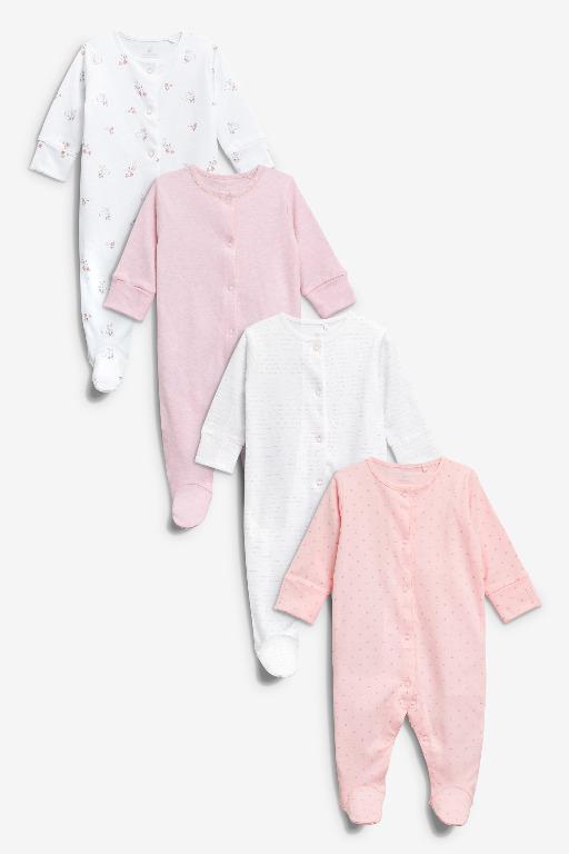 Baby Clothes 4 X Sleepsuit Baby Girl Babies Kids Babies
