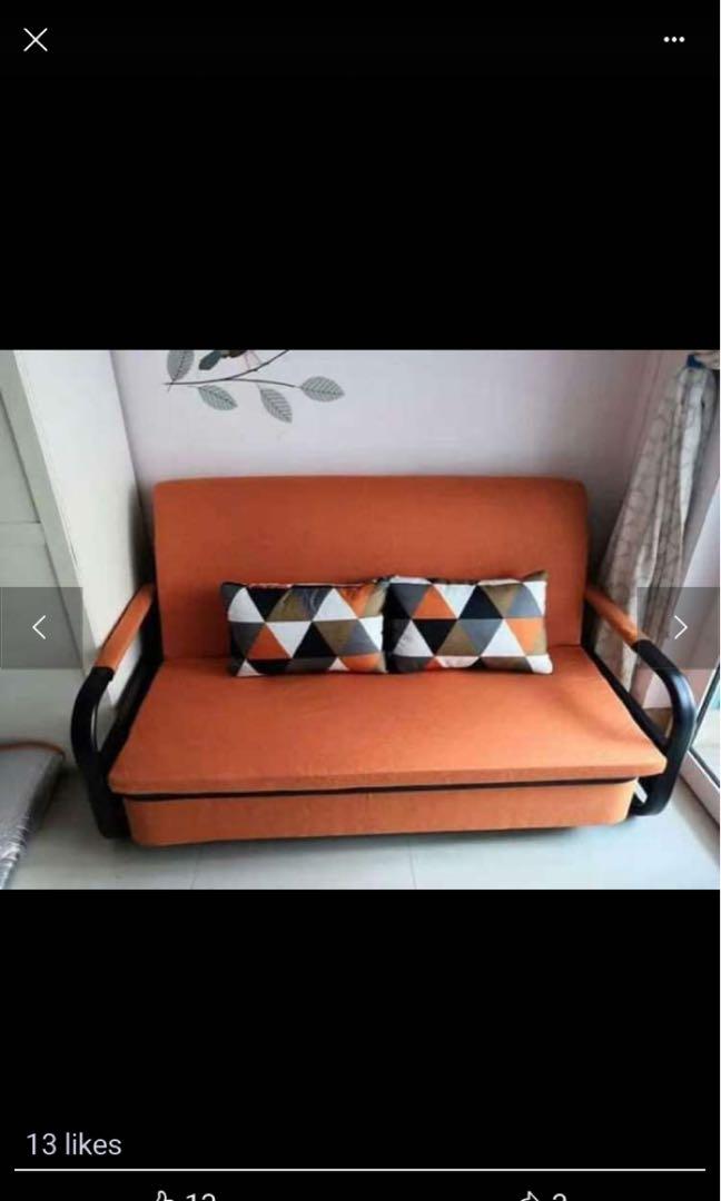 Sofa bed (Category: Sofas) located in Manila. Submitted by emmanuel.o (Listing ID 266479917, Image 2). Description: 3in 1 sofa bed Heavy duty Available in different colors Gray Pink Oldrose Brown Size Single Double Queen King Free delivery in manila.