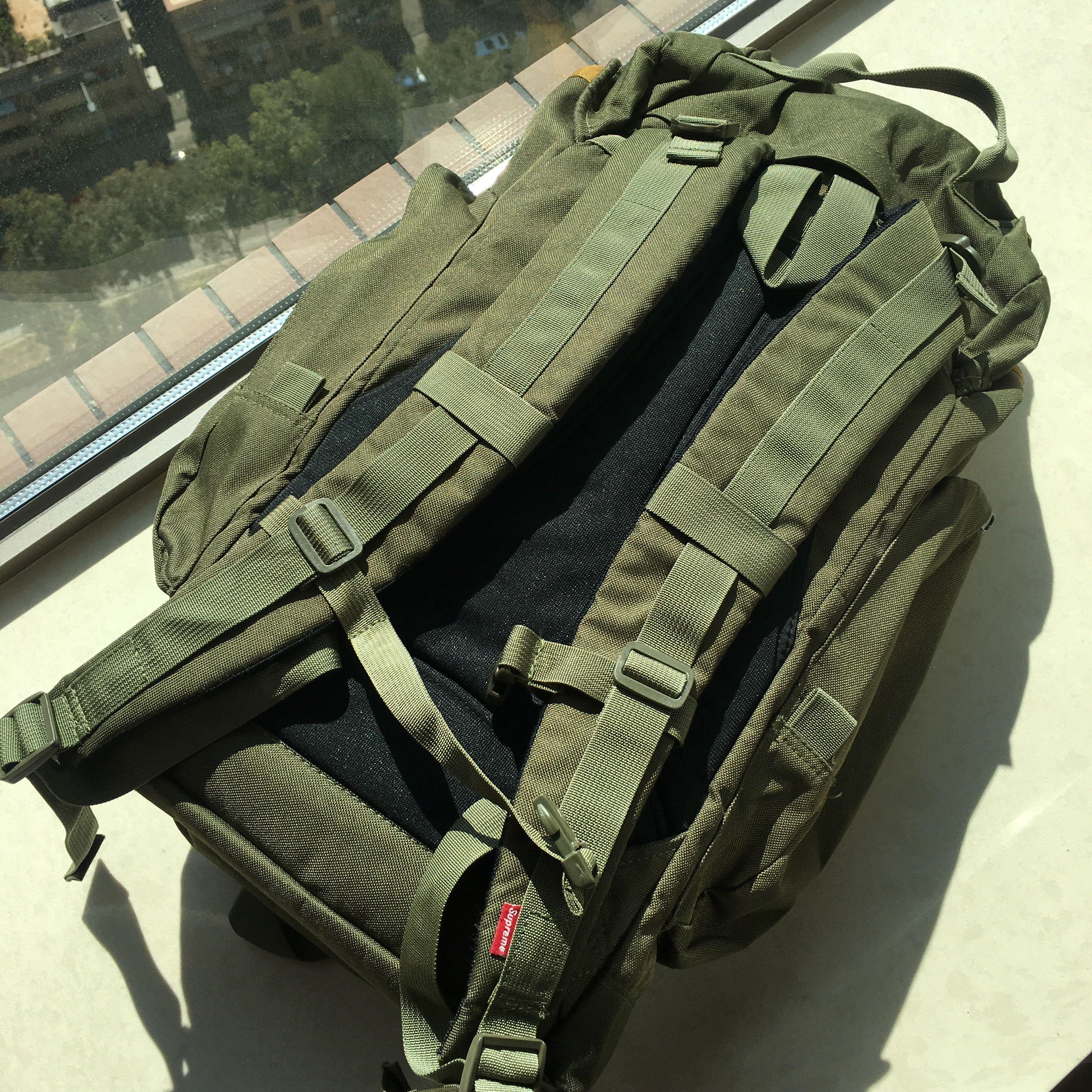 olive green supreme backpack