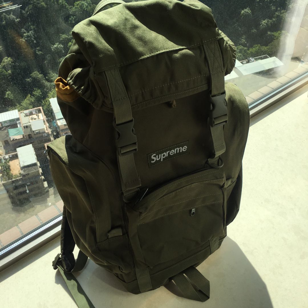 Olive green shop supreme backpack