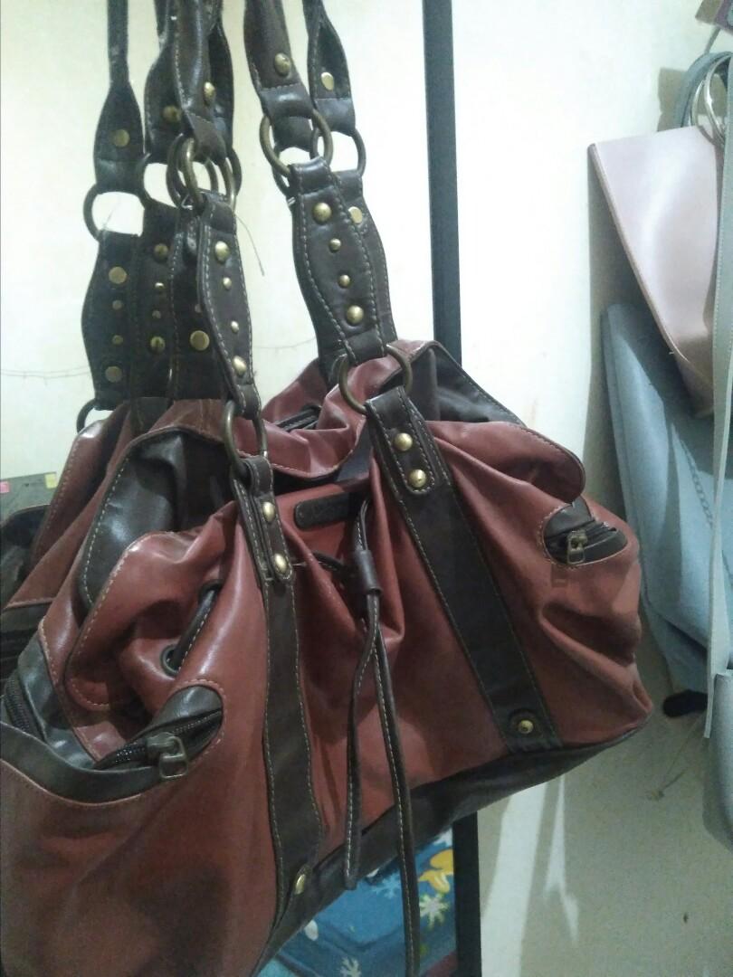 Tas sophie martin paris coklat, Fesyen Wanita, Tas Dompet di