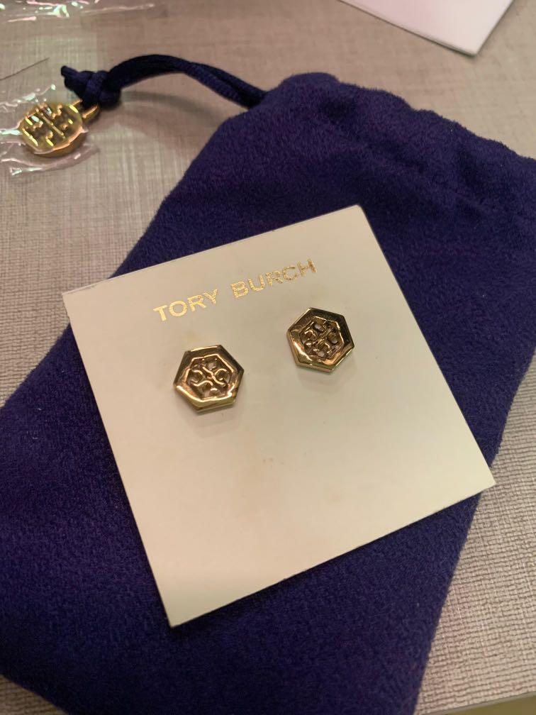 Tory burch hex logo earrings on sale