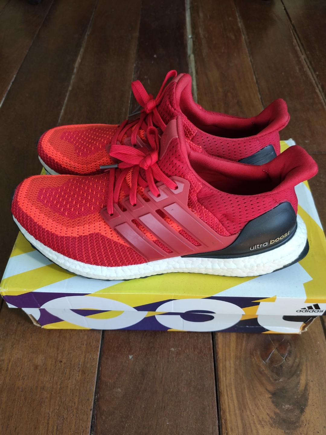Ultraboost V2 Red Gradient Men s Fashion Footwear Sneakers on Carousell