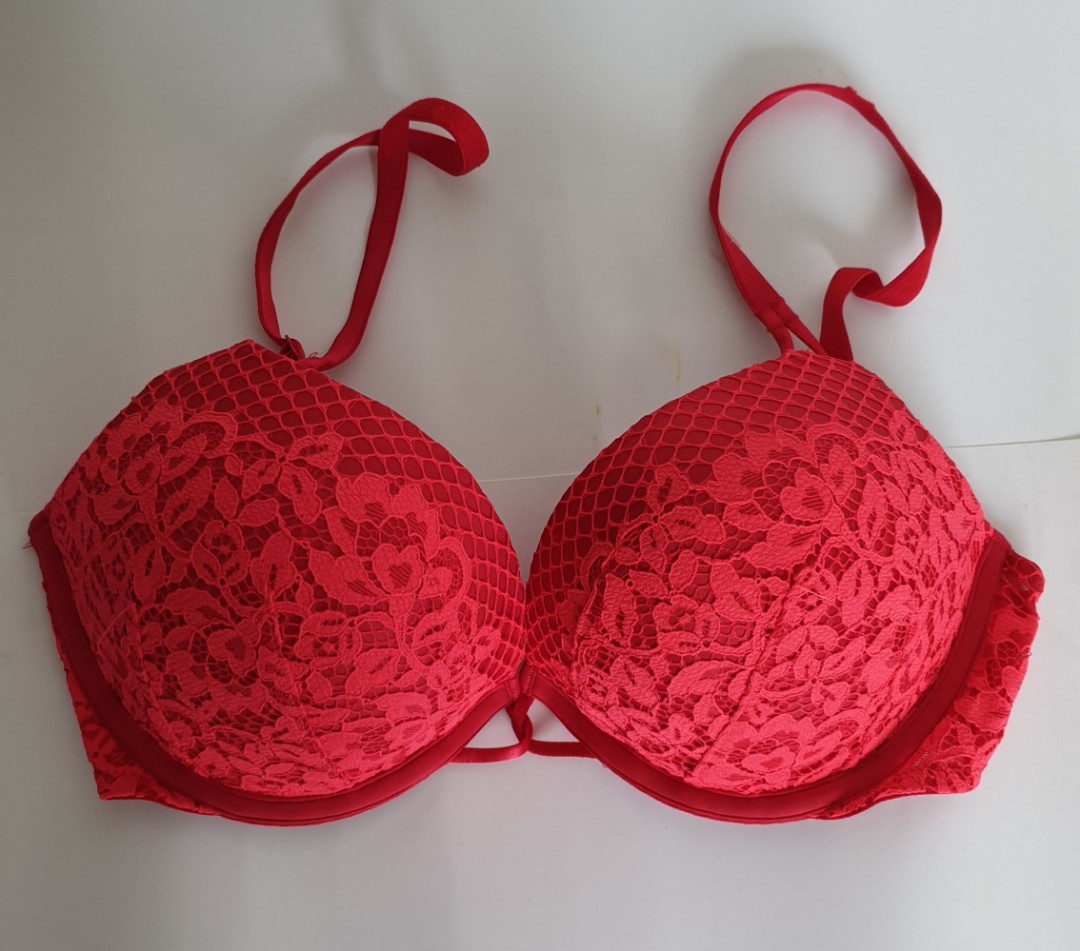 Victoria's Secret Bombshell Plunge Padded Bra - Red Malaysia